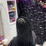 2 Strand twists (top of head)