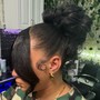 Sleek Ponytail w/ Bangs