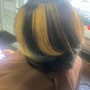 Relaxer Halo   ( relaxer  on half  of the hair  SIDES ONLY)