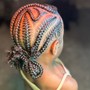 Kids braids w/weave Ages 2-9