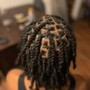 Crochet combining thin Locs