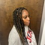 Boho Knotless Braids with Frontal