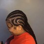 6 Straight back Braids