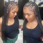 Half feed in Braids Half Quick Weave