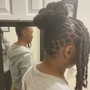 Slick back Curly ponytail