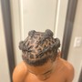 Slick back Curly ponytail