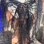 Black Boho Knotless Braids (med)