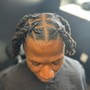 2" - 5" Loc Extensions on Loose Natural Hair