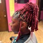 2 braids / natural hair