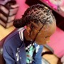 2 braids / natural hair