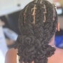 Fulani (flip over method) w/ Individual Braids