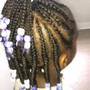 Kid's medium box Braids w/weave