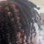 Traditional Loc Retwist with gel, Loc Style( 2-3 Strand Twist)