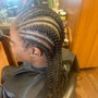 5-10 Feedins (No Stitch, no pony) straight back styles Braids