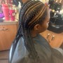 5-10 Feedins (No Stitch, no pony) straight back styles Braids