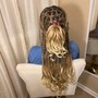 small french curl braids (hair provided)