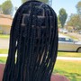 Medium French curl box braids