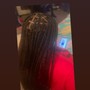 Medium boho knotless braids