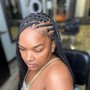 Large Knotless Braids