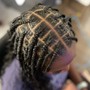 Medium BoHo Braids with curly human hair-Mid Back LENGH