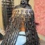 Small BOHO Knotless -HUMAN HAIR  INCLUDED