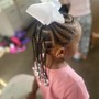 Kids natural hair ponytail braids