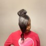 Half up half down quick weave