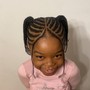 Kids natural hair ponytail braids