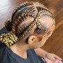 Curly bun for braids