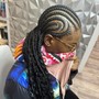 Curly bun for braids