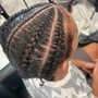 2-4 Cornrows natural hair