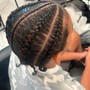 2-4 Cornrows natural hair