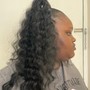 Half-up, half down Sew-In