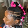 Kid Braided Style w/beads