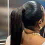 Feed in braids ponytail