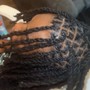 Crochet combining thin Locs