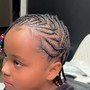 Braids / Cornrows w/ design