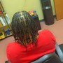 Straight back feed in 10-12 braids