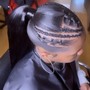 Cornrows natural hair no weave large