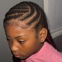 Girls- Half Up Half Down Braids (Natural)