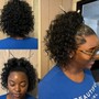 Bantu Knots With Small Braids And Crochet Hair