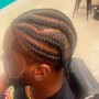 Men’s cornrows (4-6)