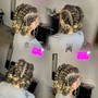 Large feedin ponytail. (12 braids or less)