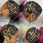 Small Cornrows (men with ONLY HAIR ON TOP)