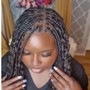 Medium Knotless braids Midback/ Hair included