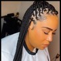 Medium Box Braids midback