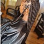 Medium Knotless braids Midback/ Hair included