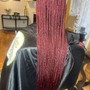 Medium Box Braids midback