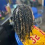 Twists adding in kinky or braiding hair