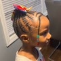 Girls- Half Up Half Down Braids (Natural)